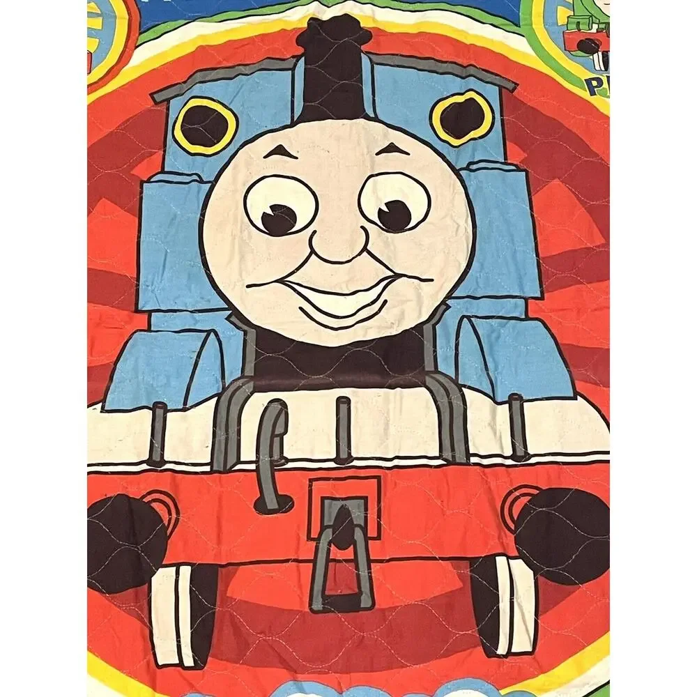 Vintage Thomas the Train Baby Blanket Quilt Comforter Lightweight 42.5” x 34
